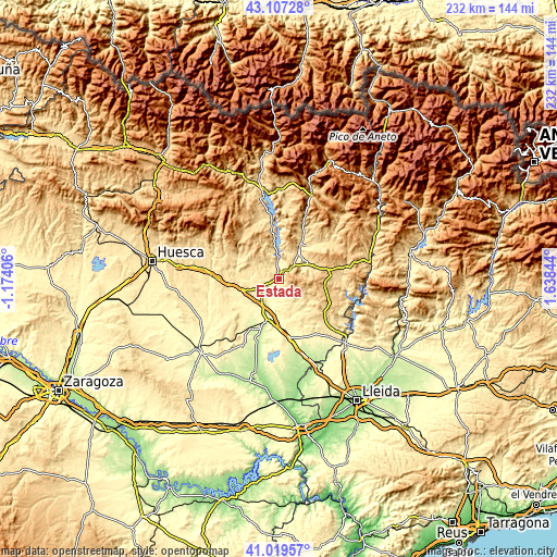 Topographic map of Estada