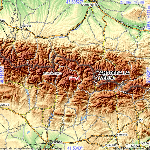 Topographic map of Espot