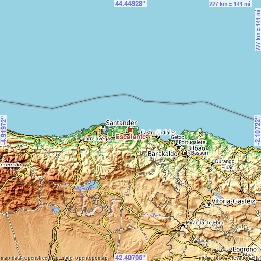 Topographic map of Escalante