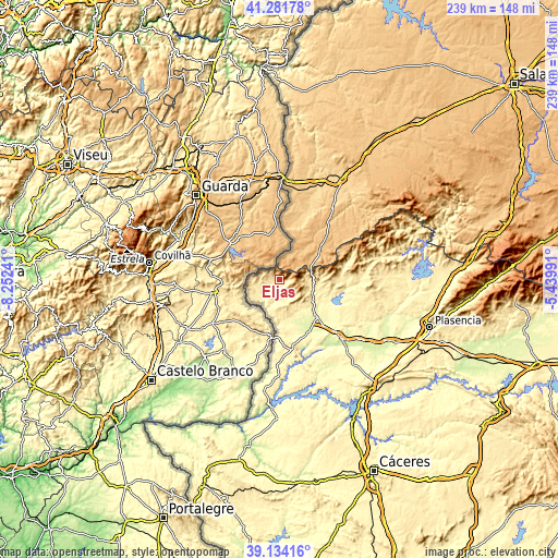 Topographic map of Eljas