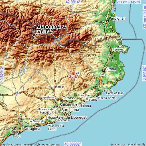 Topographic map of Gurb