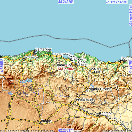 Topographic map of Zalla