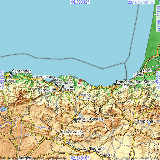 Topographic map of Ea