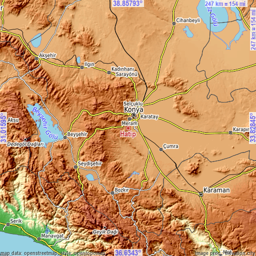 Topographic map of Hatip