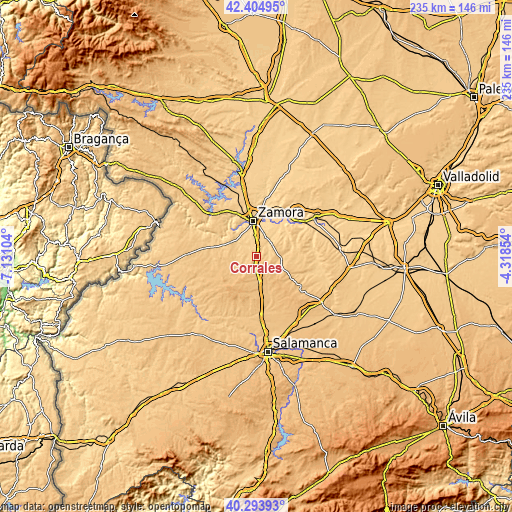 Topographic map of Corrales