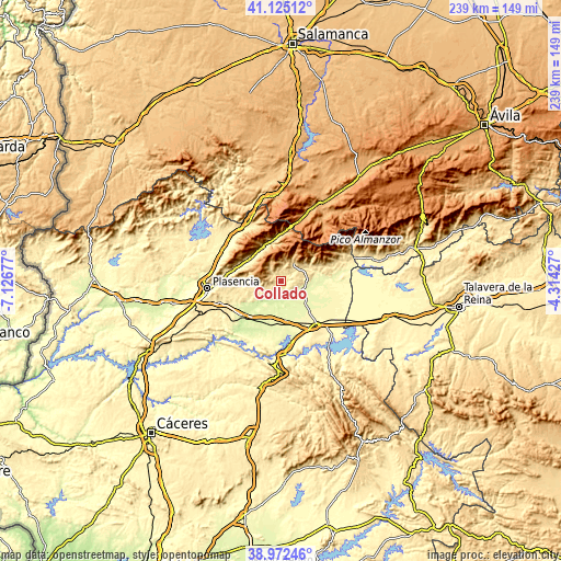 Topographic map of Collado