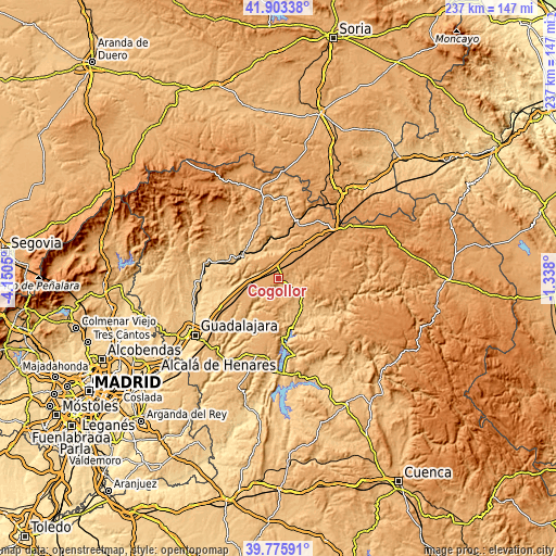 Topographic map of Cogollor