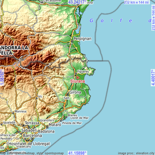 Topographic map of Siurana