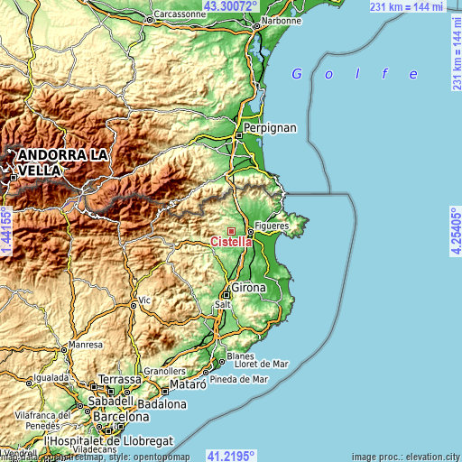 Topographic map of Cistella