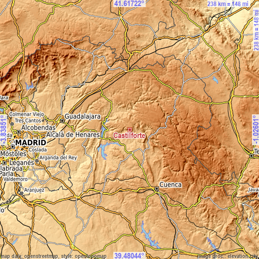 Topographic map of Castilforte