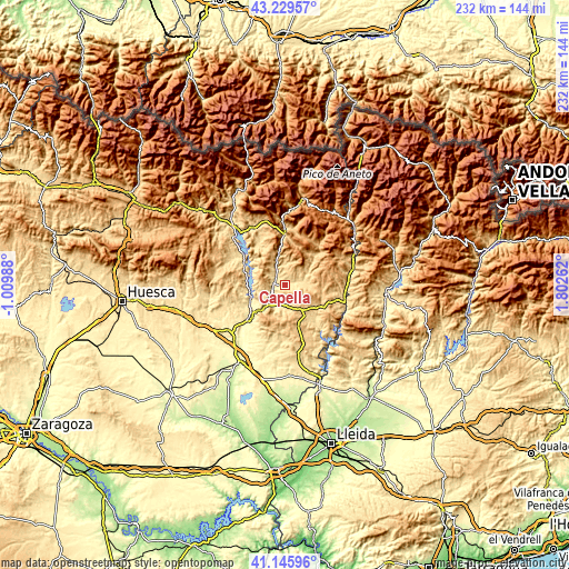 Topographic map of Capella