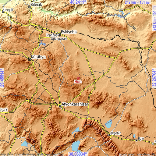 Topographic map of Han