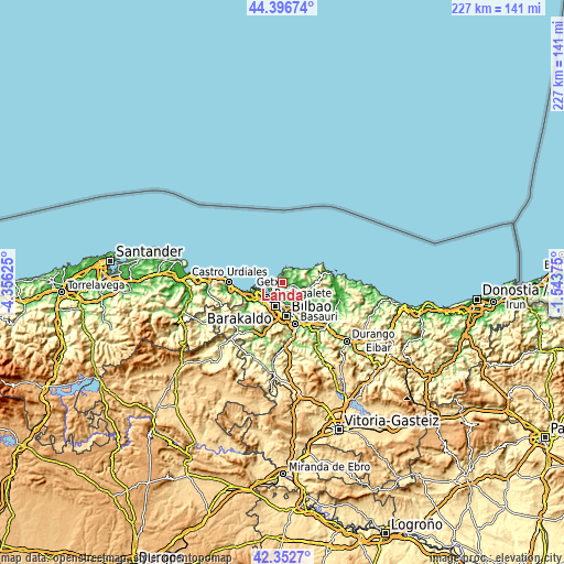 Topographic map of Landa