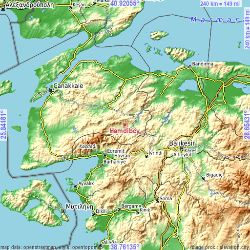 Topographic map of Hamdibey