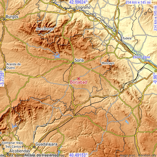 Topographic map of Borjabad