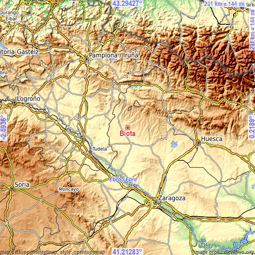 Topographic map of Biota