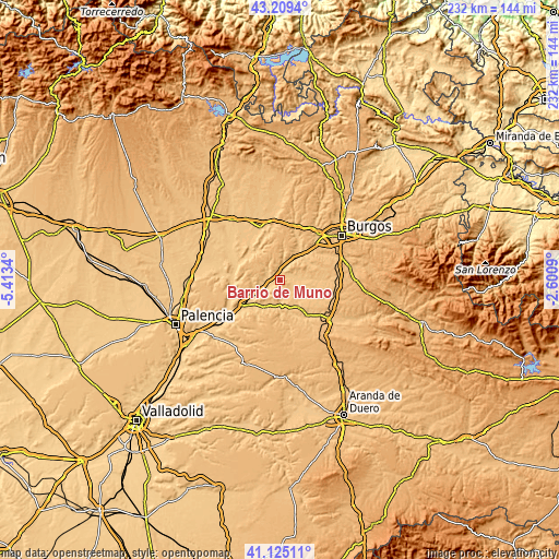 Topographic map of Barrio de Muñó