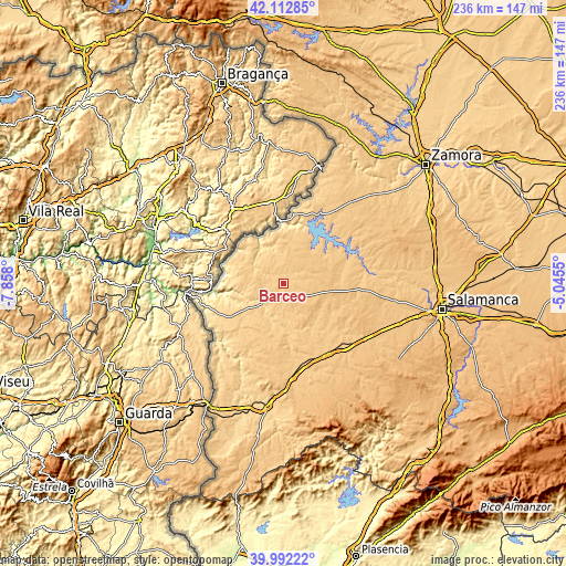 Topographic map of Barceo