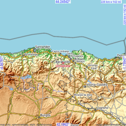 Topographic map of Avellaneda