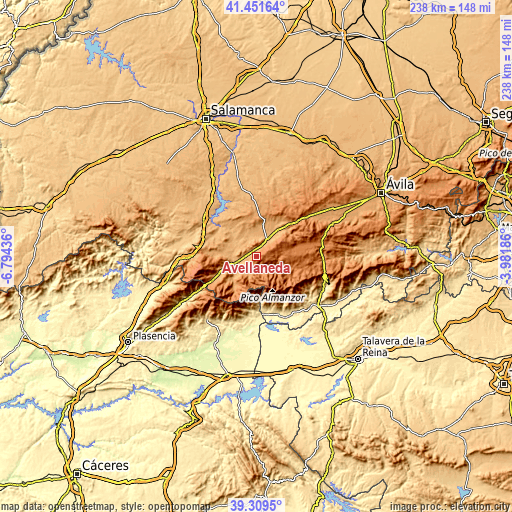 Topographic map of Avellaneda