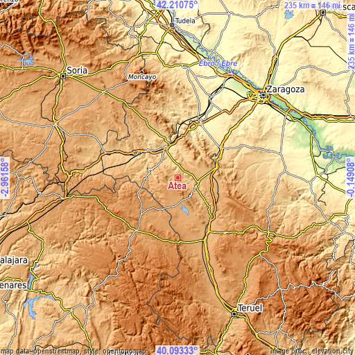 Topographic map of Atea