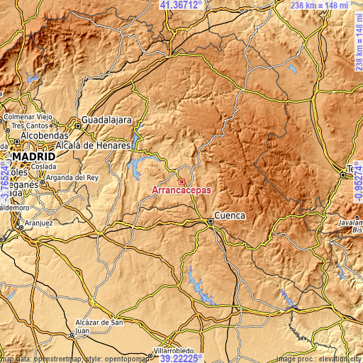 Topographic map of Arrancacepas