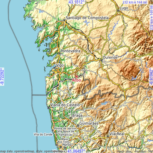 Topographic map of Arbo