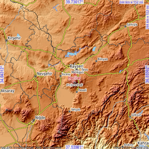 Topographic map of Hacılar