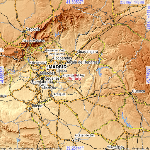 Topographic map of Ambite