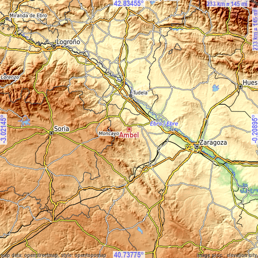 Topographic map of Ambel