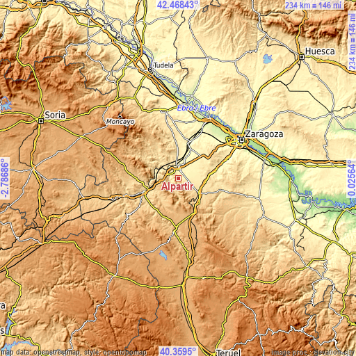 Topographic map of Alpartir