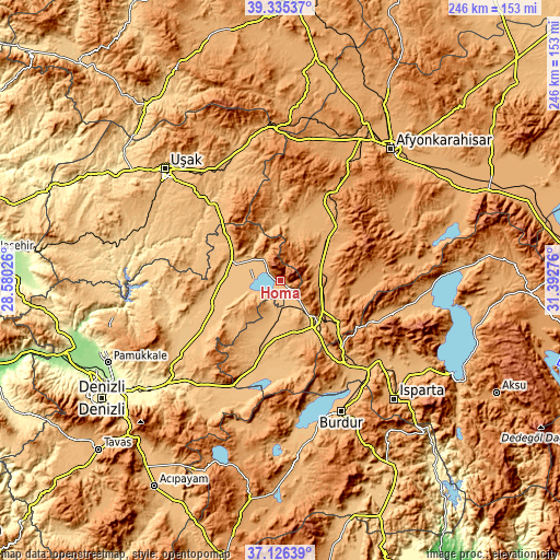 Topographic map of Homa