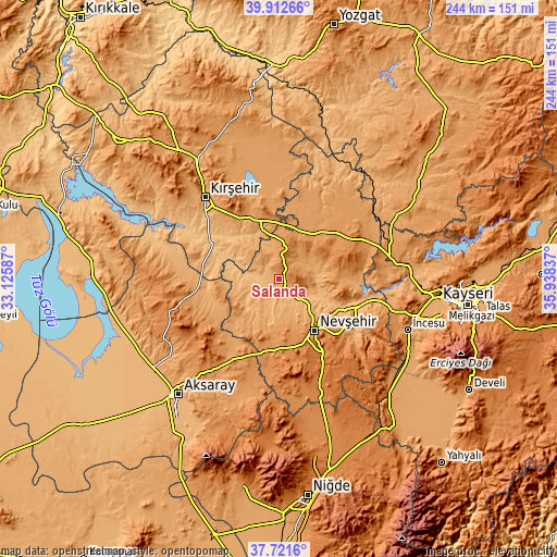 Topographic map of Salanda