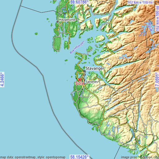 Topographic map of Sola