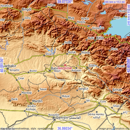 Topographic map of Gözpınar