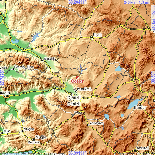 Topographic map of Gözler