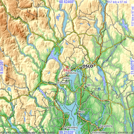 Topographic map of Skui