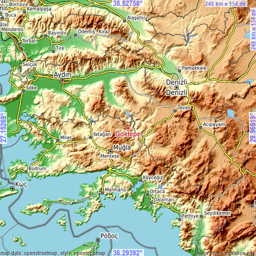 Topographic map of Göktepe