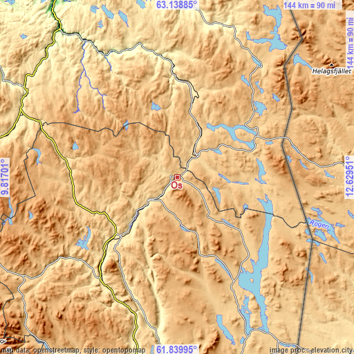 Topographic map of Os