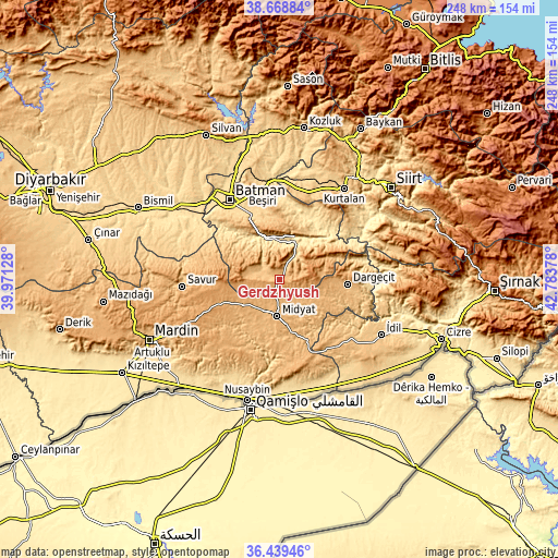 Topographic map of Gerdzhyush