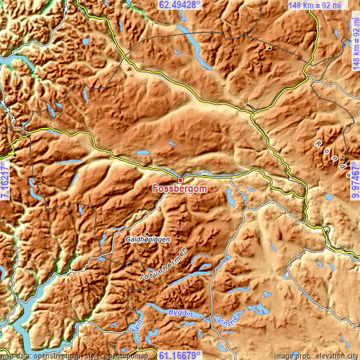 Topographic map of Fossbergom