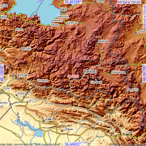 Topographic map of Geçitli