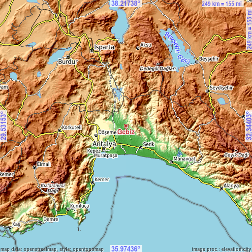 Topographic map of Gebiz