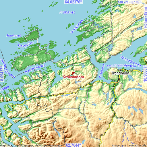 Topographic map of Krokstadøra