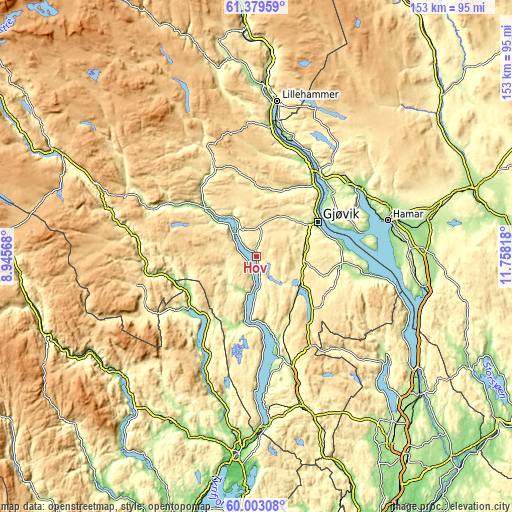 Topographic map of Hov