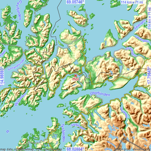 Topographic map of Hol