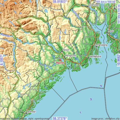 Topographic map of Herre