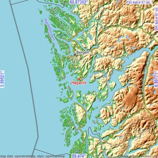 Topographic map of Hagavik