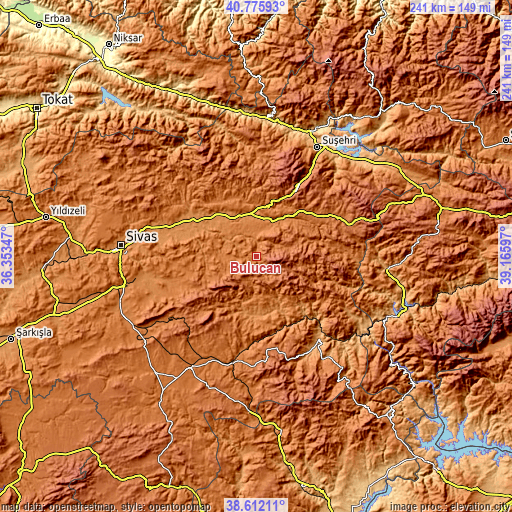 Topographic map of Bulucan