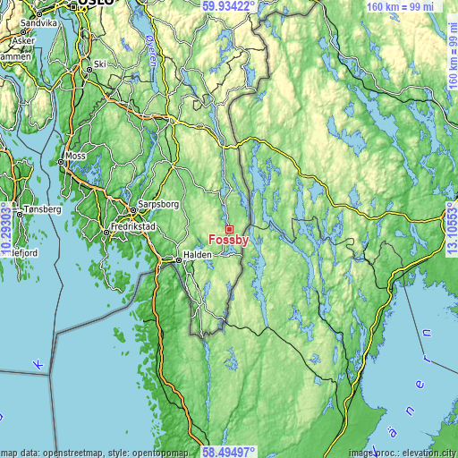 Topographic map of Fossby